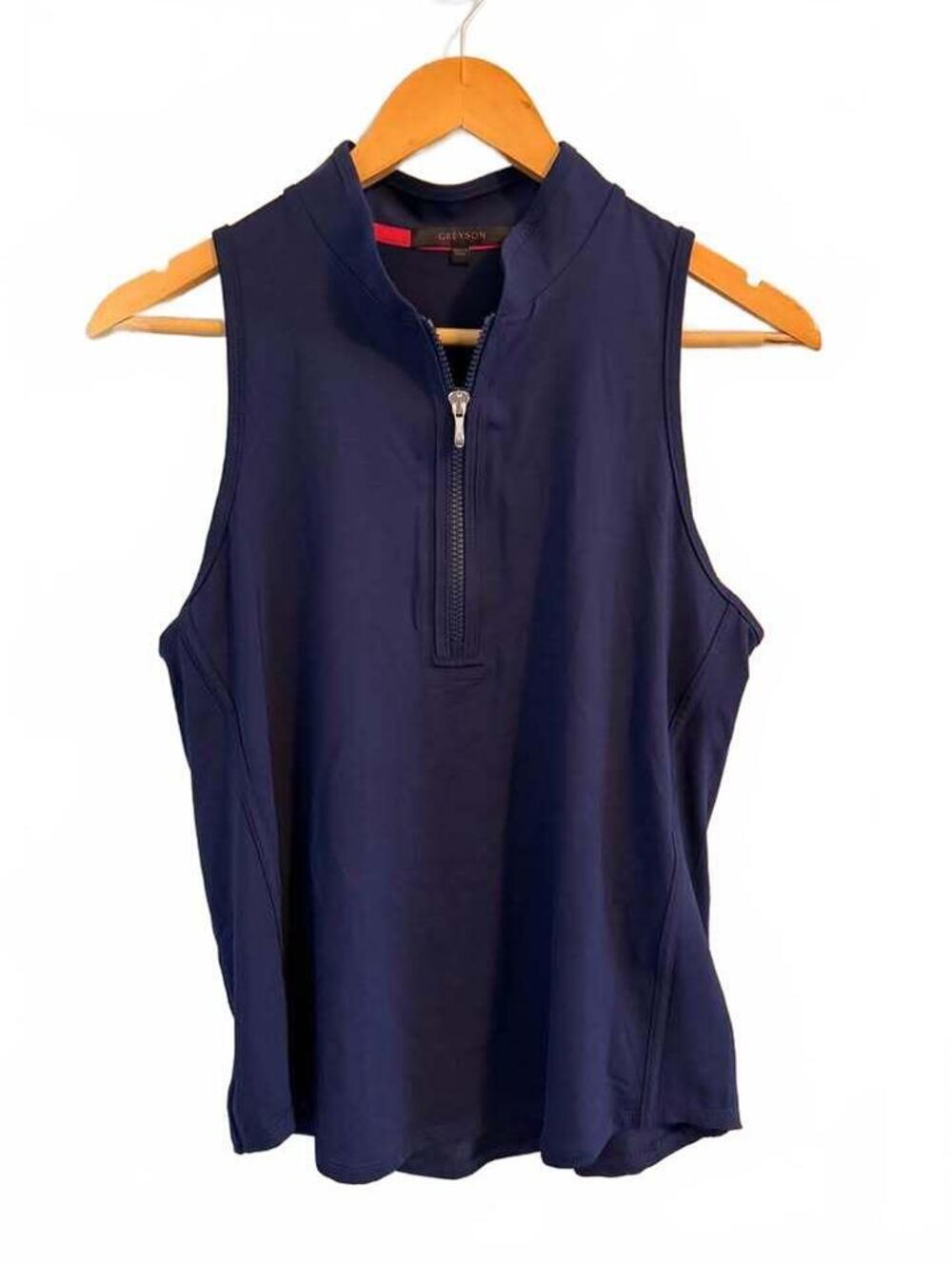 Greyson Navy Blue Sleeveless 1/4 Zip Golf Top Size L